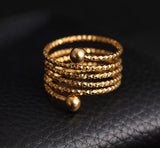 Layered Expandable Ring Yellow Gold Plated 18K GP