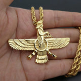 Ancient Persian Chain Necklace Yellow Gold Plated 18K GP