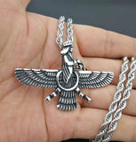 Ancient Persian Chain Necklace White Gold Plated 18K GP