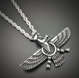 Ancient Persian Chain Necklace White Gold Plated 18K GP