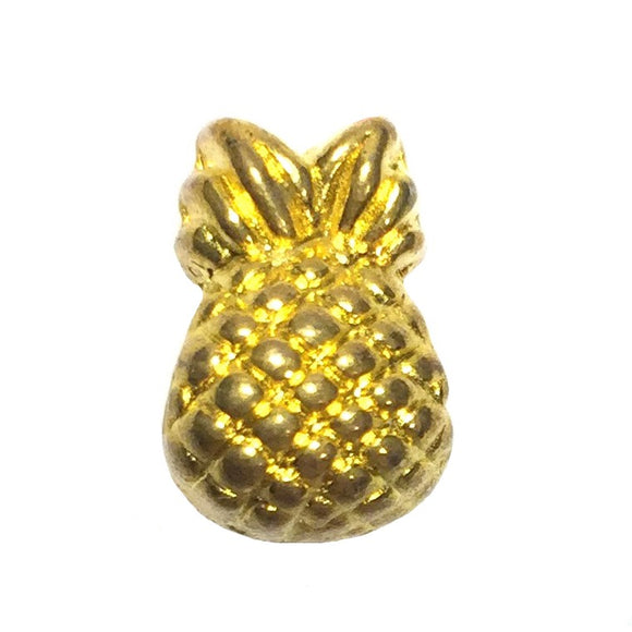 Pineapple Slider Bead Gold Fits Pandora Chain Charm Bracelet