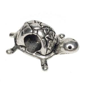 Turtle Slider Bead Antiqued Silver Fits Pandora Charm Bracelet