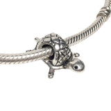 Turtle Slider Bead Antiqued Silver Fits Pandora Charm Bracelet