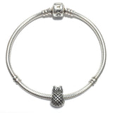 Pineapple Slider Bead Antique Silver Fits Pandora