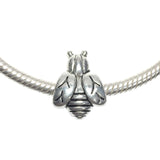 Bumble Bee Insect Slider Bead Antiqued Silver Fits Pandora Charm Bracelet