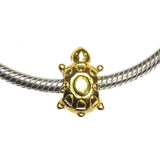 Turtle Slider Bead Yellow Gold Fits Pandora Charm Bracelet