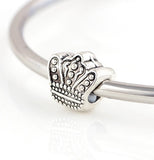 Crown Slider Bead Charm (Fits Pandora)