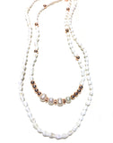 Seashell Freshwater Pearl Rose Gold Handmade Beaded Necklace