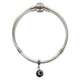 Evil Eye Brown Glass Handmade Bead Charm Fits Pandora Chain Bracelet