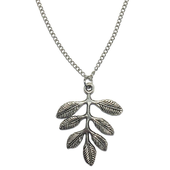 Leaf Branch Pendant on Chain Necklace