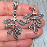 Leaf Branch Leaves Silver Pendant