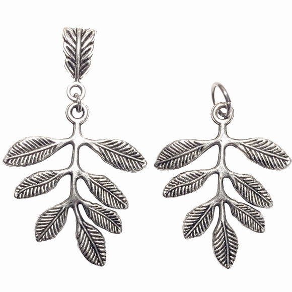 Leaf Branch Leaves Silver Pendant