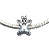 Gingerbread Man Slider Bead Fits Pandora Chain Charm Bracelet