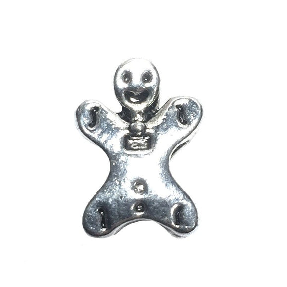 Gingerbread Man Slider Bead Fits Pandora Chain Charm Bracelet