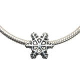 Snowflake Slider Bead Charm Fits Pandora Chain Charm Bracelet