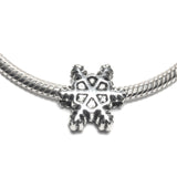 Snowflake Slider Bead Charm Fits Pandora Chain Charm Bracelet