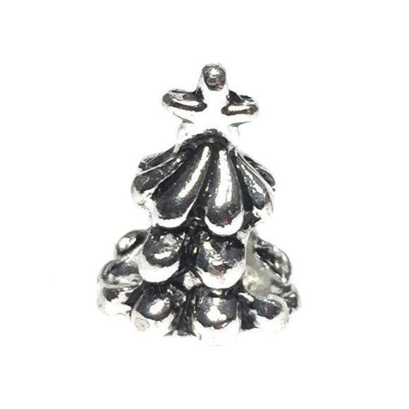 Christmas Tree Slider Bead Silver for Pandora Chain Charm Bracelet