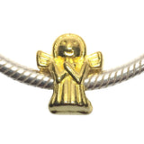 Guardian Angel Gold Slider Bead For Pandora Chain Charm Bracelet