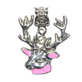 Color Reindeer Deer Bead Charm Fits Pandora Chain Bracelet