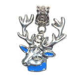 Color Reindeer Deer Bead Charm Fits Pandora Chain Bracelet