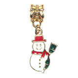 Snowman Charm Bead Gold For Pandora Chain Bracelet