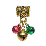 Jingle Bells Christmas Handcrafted Bead Charm Fits Pandora Chain Bracelet