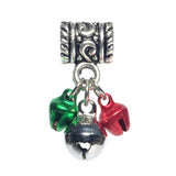 Jingle Bells Christmas Handcrafted Bead Charm Fits Pandora Chain Bracelet