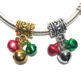 Jingle Bells Christmas Handcrafted Bead Charm Fits Pandora Chain Bracelet