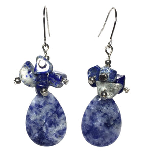 Sodalite Natural Gemstone Handcrafted Beaded Earrings