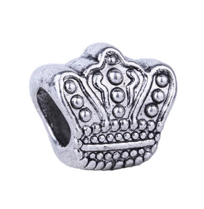 Crown Slider Bead Charm (Fits Pandora)